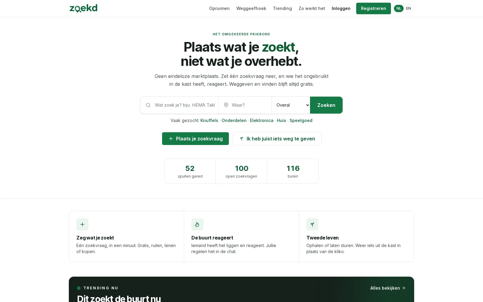 zoekd, omgekeerde marktplaats